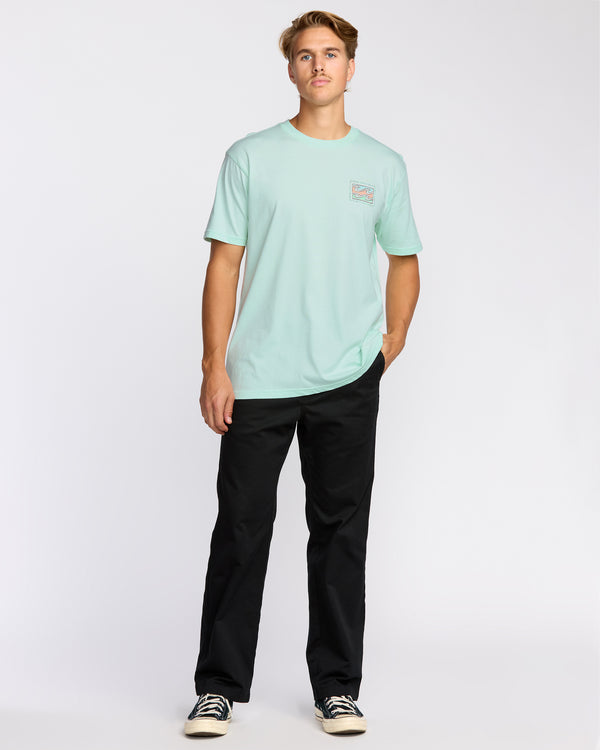 Billabong Crayon Wave Premium Short Sleeve T-Shirt - Sea Glass