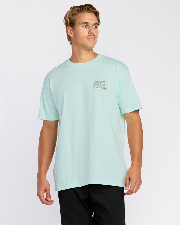 billabong Crayon Wave Premium Short Sleeve T-Shirt - Sea Glass