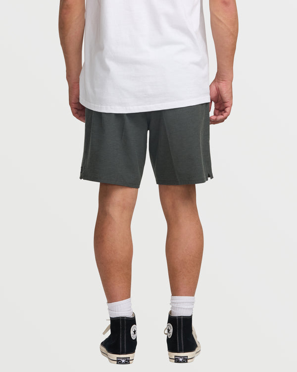 Billabong Crossfire Elastic Submersible 18" Hybrid Shorts - Asphalt