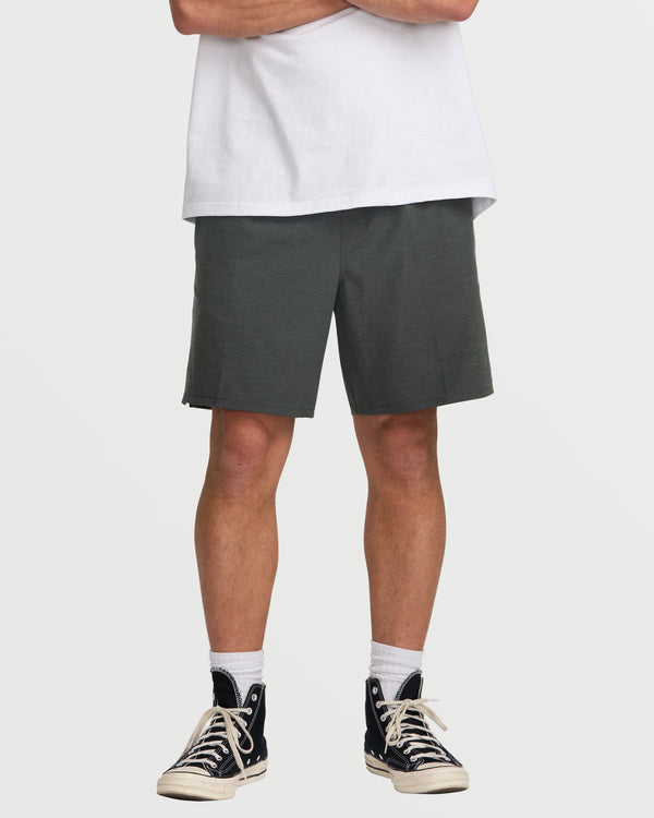 billabong Crossfire Elastic Submersible 18" Hybrid Shorts - Asphalt