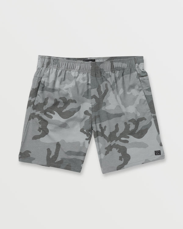 Billabong Crossfire Elastic Submersible 18" Hybrid Shorts - Black Camo