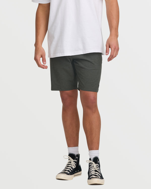 billabong Crossfire Submersible 19" Hybrid Shorts - Asphalt