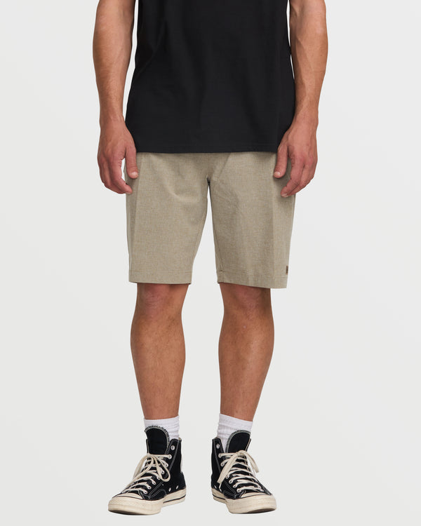 billabong Crossfire Submersible 21" Hybrid Shorts - Khaki