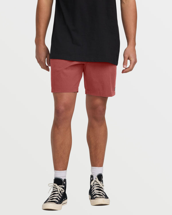 billabong Crossfire Wave Wash Submersible 18" Hybrid Shorts - Dusty Red