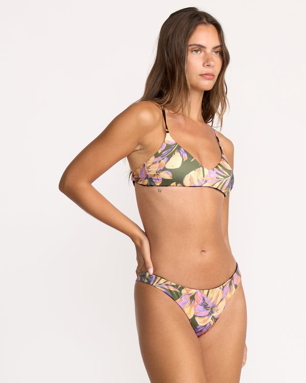 Billabong Drifting Coast Reversible V Bralette Bikini Top - Luv Army