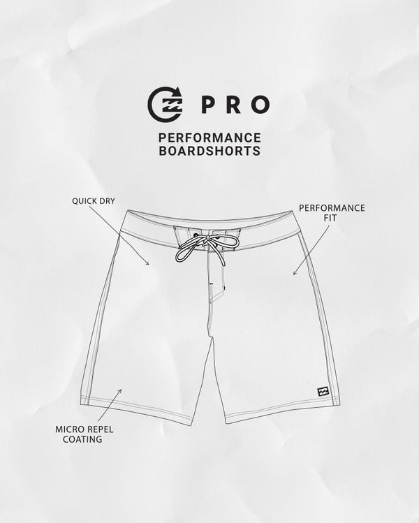 Billabong Elements Pro Performance 18.5" Boardshorts - Washed Blue