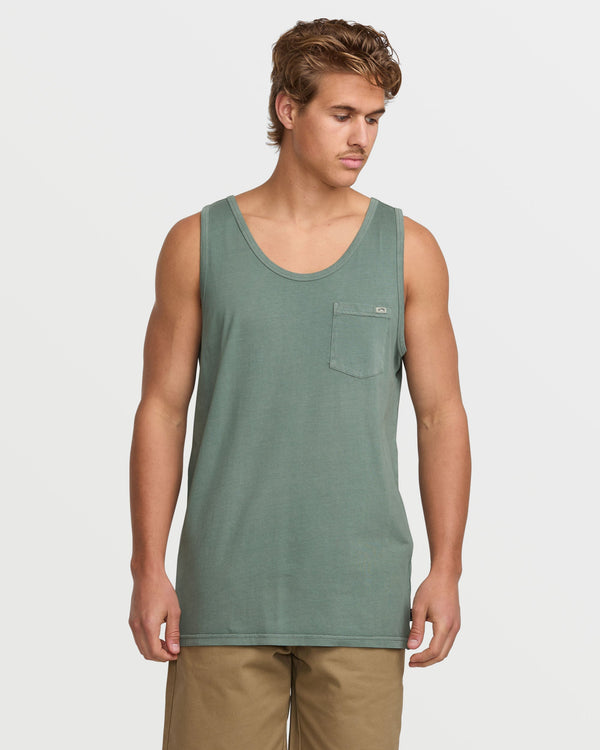 billabong Essential Premium Wave Wash Tank - Dark Slate