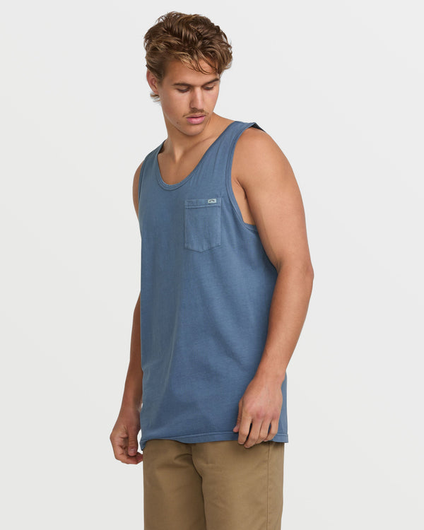 Billabong Essential Premium Wave Wash Tank - Slate Blue