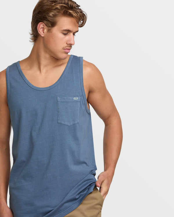 Billabong Essential Premium Wave Wash Tank - Slate Blue