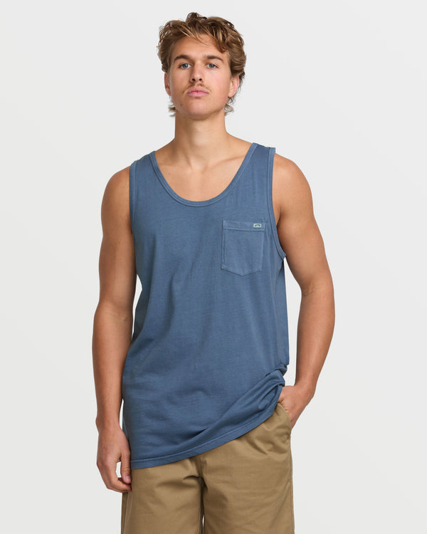 billabong Essential Premium Wave Wash Tank - Slate Blue