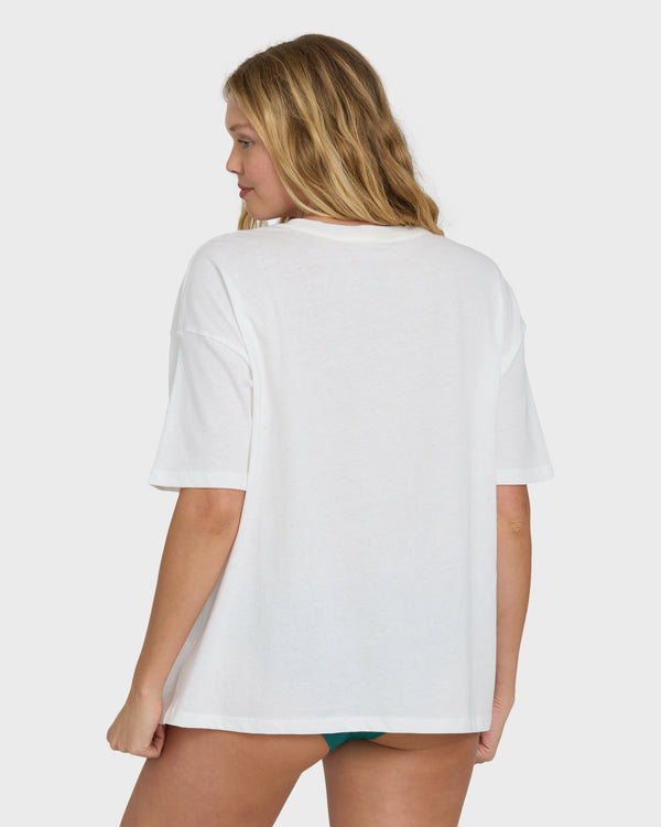 Billabong Floral Press Short Sleeve T-Shirt - Salt Crystal