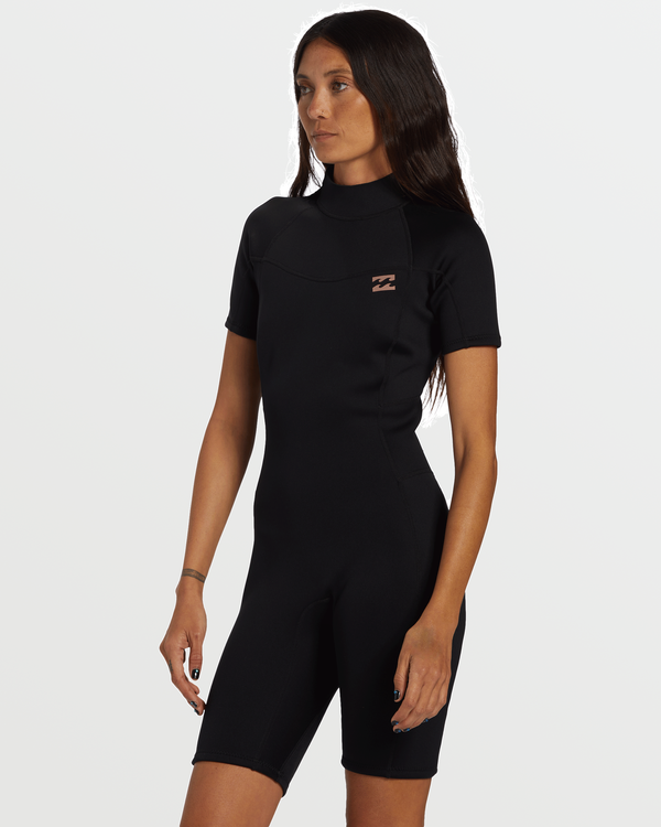 Billabong Foil Flatlock Short Sleeve Springsuit - Black