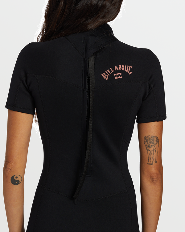 Billabong Foil Flatlock Short Sleeve Springsuit - Black