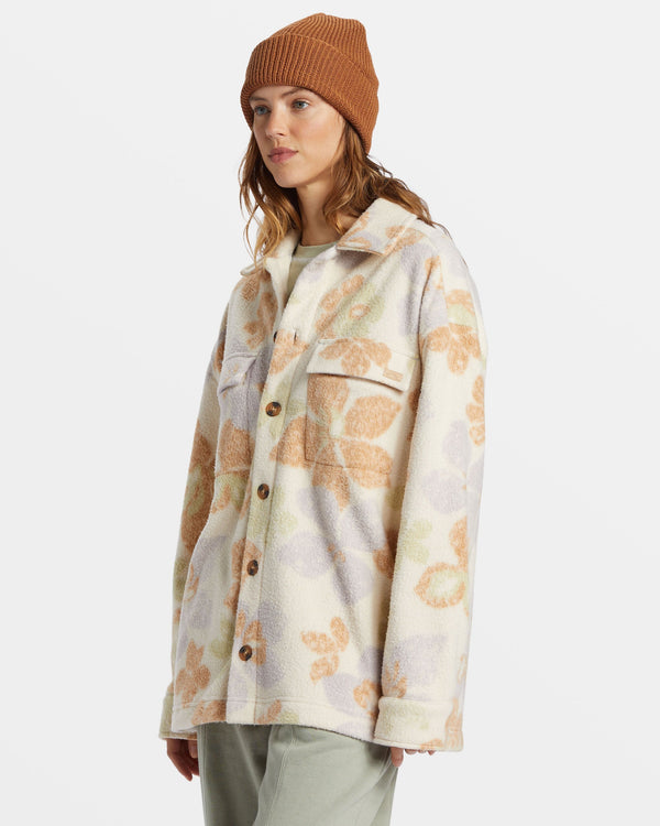 Billabong Happy Camper Shacket Button Sweater - Summer Rain