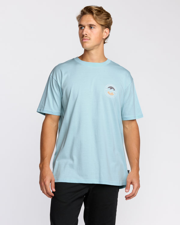 billabong Hollow Premium Short Sleeve T-Shirt - Coastal Blue