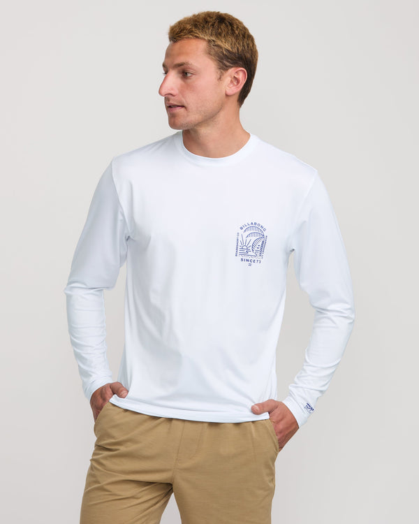 Billabong Last Night Loose Fit Long Sleeve Surf Tee - White