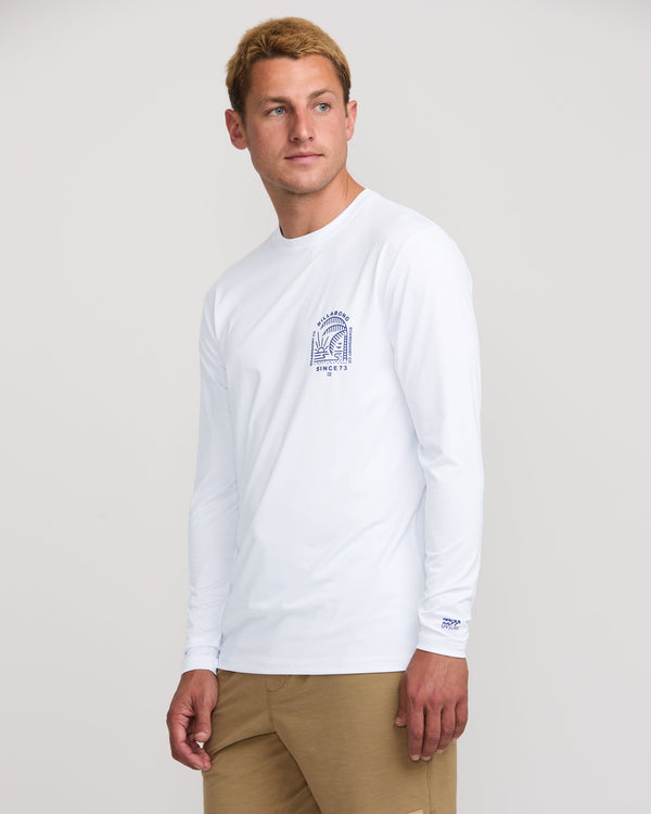 Billabong Last Night Loose Fit Long Sleeve Surf Tee - White