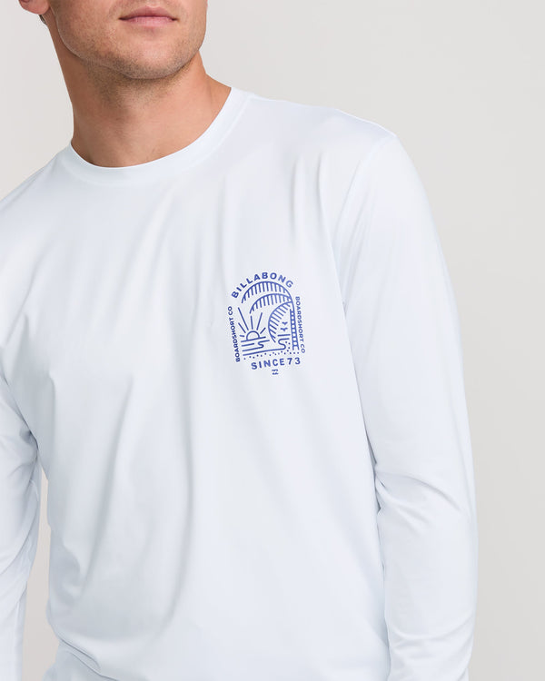 Billabong Last Night Loose Fit Long Sleeve Surf Tee - White