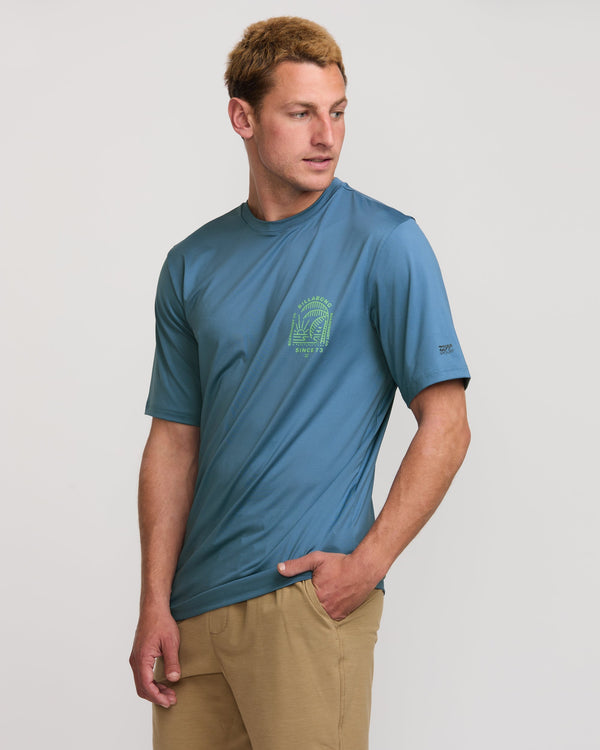 Billabong Last Night Loose Fit Short Sleeve Surf Tee - Bay Blue