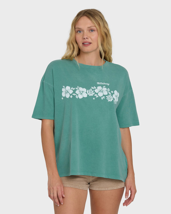 billabong Make It Tropical Short Sleeve T-Shirt - Island Green