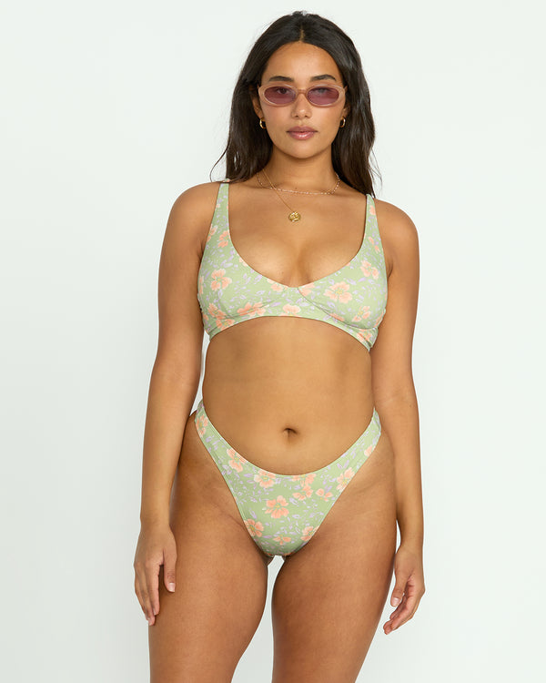 Billabong More To Sea Skimpy Hike Bikini Bottom - Pistachio