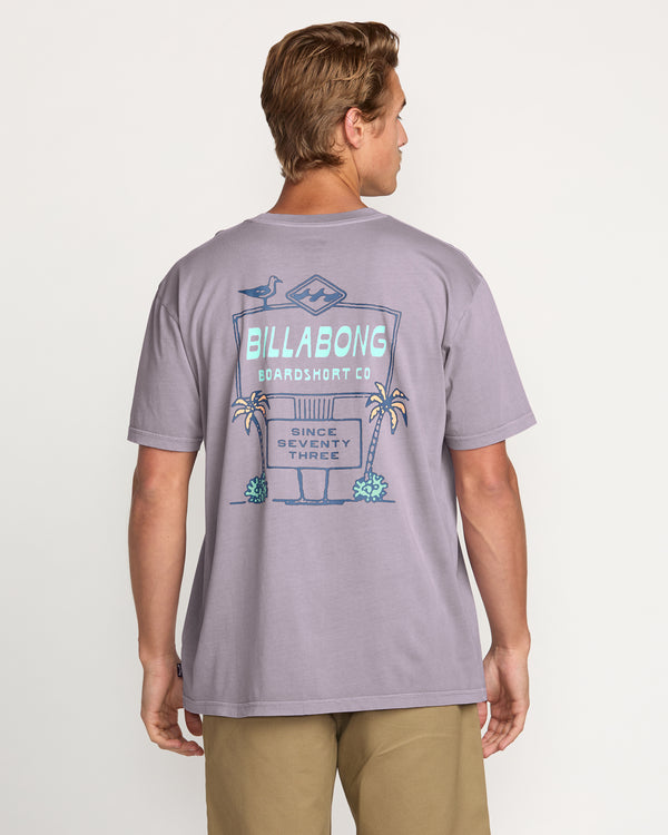 Billabong No Vacancy Premium Wave Wash Tee - Light Purple