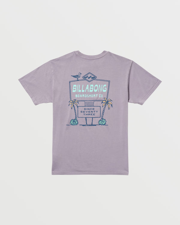 Billabong No Vacancy Premium Wave Wash Tee - Light Purple