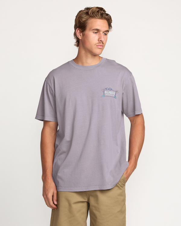 billabong No Vacancy Premium Wave Wash Tee - Light Purple