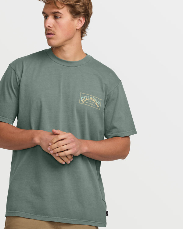 Billabong Original Arch Premium Wave Wash Tee - Dark Slate