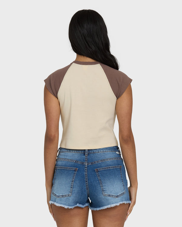 Billabong Paradise Raglan Short Sleeve T-Shirt - Kona