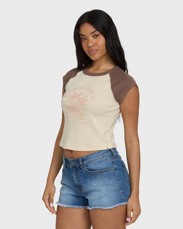 Billabong Paradise Raglan Short Sleeve T-Shirt - Kona
