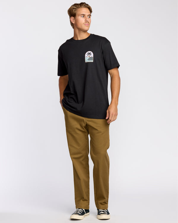 Billabong Portal Premium Short Sleeve T-Shirt - Washed Black