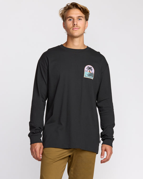 Billabong Portal Regular Long Sleeve T-Shirt - Washed Black
