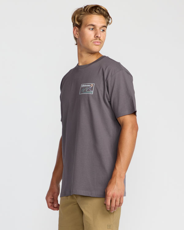 Billabong Range A/Div Short Sleeve T-Shirt - Grey Violet