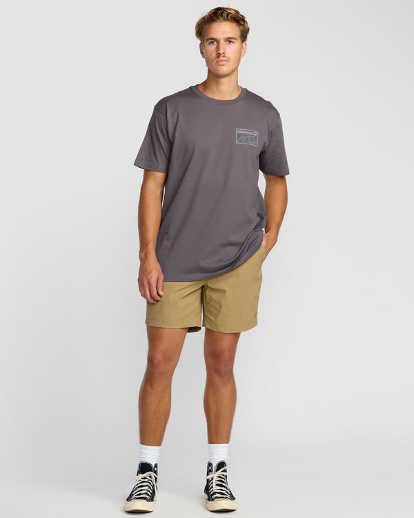 Billabong Range A/Div Short Sleeve T-Shirt - Grey Violet