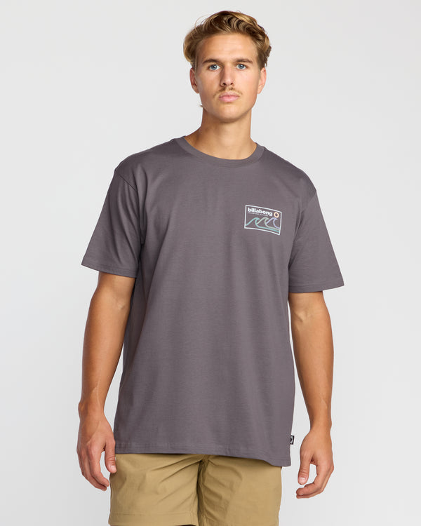 billabong Range A/Div Short Sleeve T-Shirt - Grey Violet