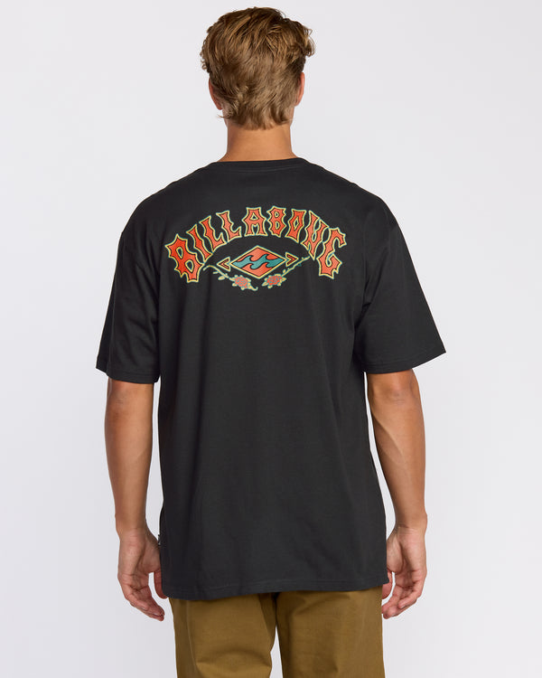 Billabong Rose Arch Regular Short Sleeve T-Shirt - Washed Black