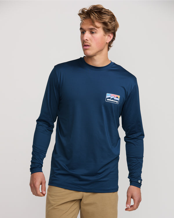 billabong Runner Loose Fit Long Sleeve Surf Tee - Midnight