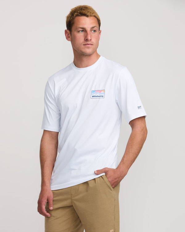 Billabong Runner Loose Fit Short Sleeve Surf Tee - White
