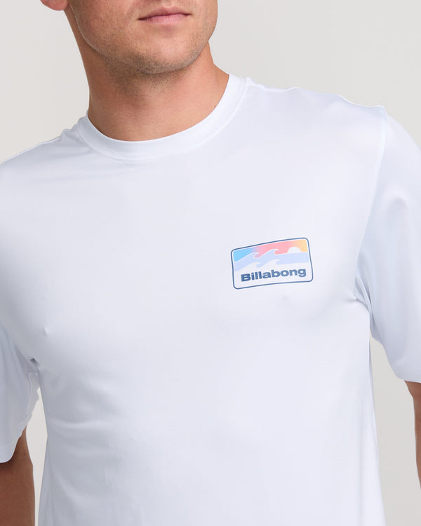 Billabong Runner Loose Fit Short Sleeve Surf Tee - White