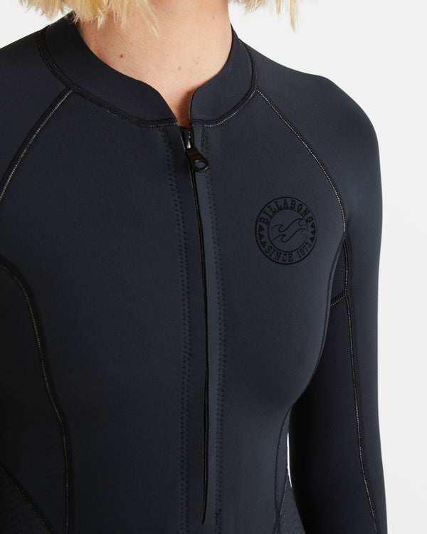 Billabong Salty Dayz Natural Flatlock Long Sleeve Springsuit - Black