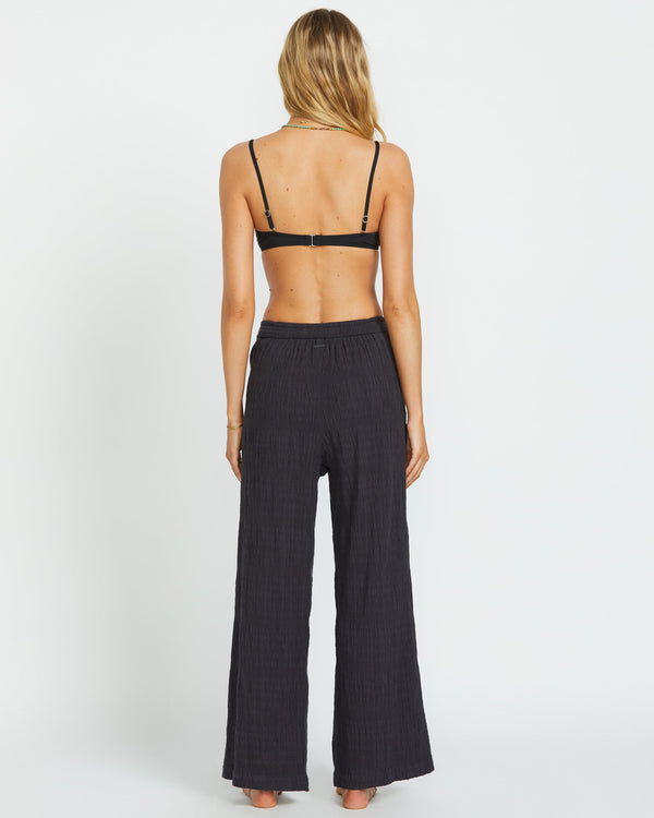 Billabong Sandy Shore Elastic Waist Pants - Black Sands