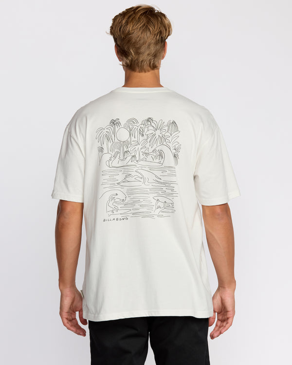 Billabong Scenes Regular Short Sleeve T-Shirt - Off White