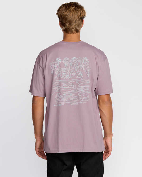 Billabong Scenes Regular Short Sleeve T-Shirt - Purple Ash