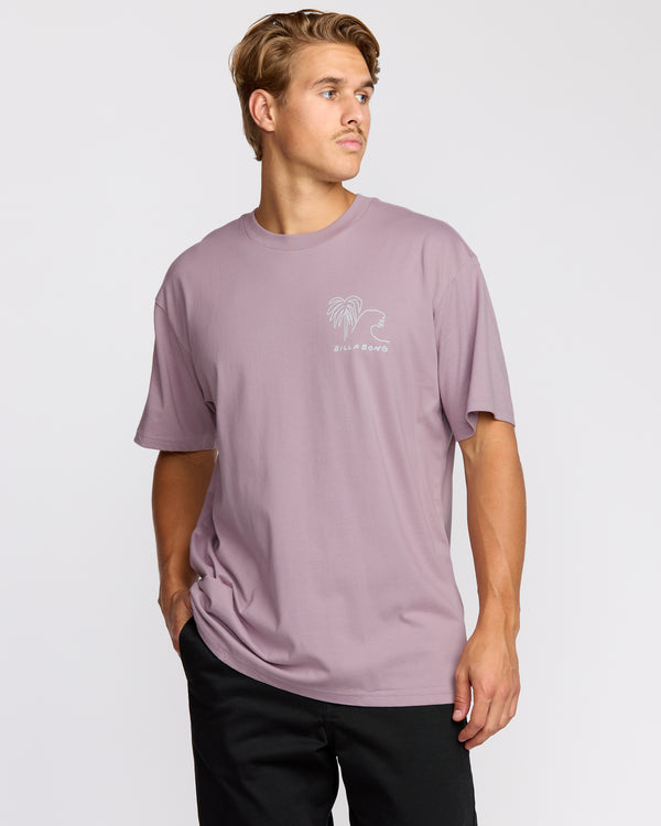 billabong Scenes Regular Short Sleeve T-Shirt - Purple Ash