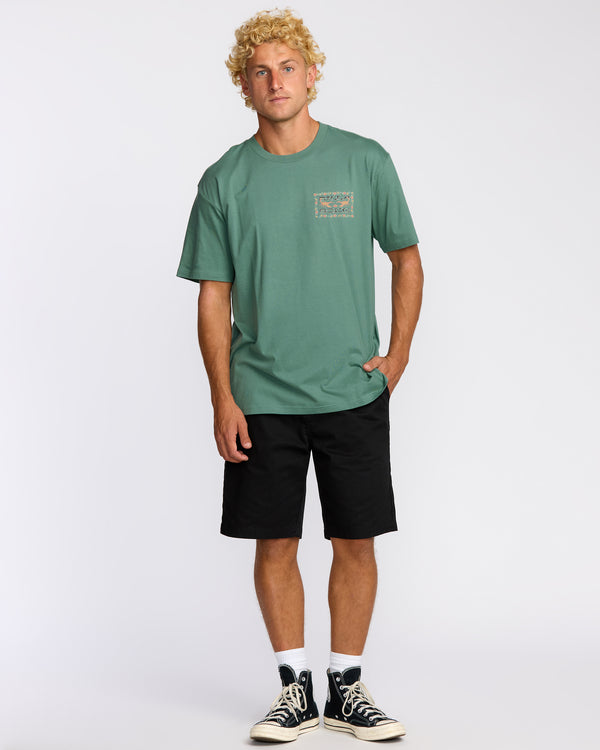 Billabong Sharp Regular Short Sleeve T-Shirt - Sage Green