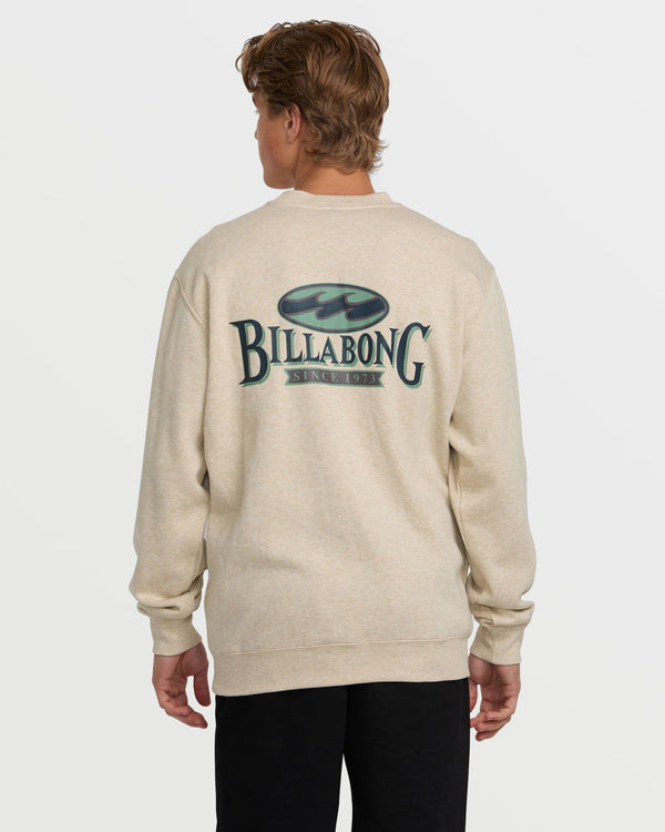 billabong Short Sands Crew Sweatshirt - Oatmeal Heather