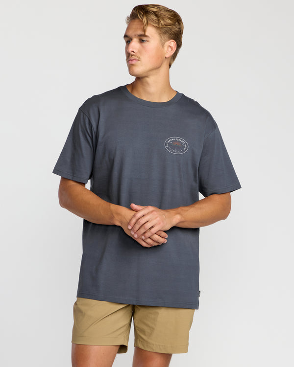 billabong Sierras A/Div Short Sleeve T-Shirt - Midnight Blue