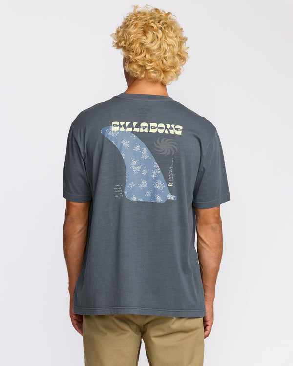 Billabong Single Fin Premium Wave Wash Short Sleeve T-Shirt - Midnight Blue