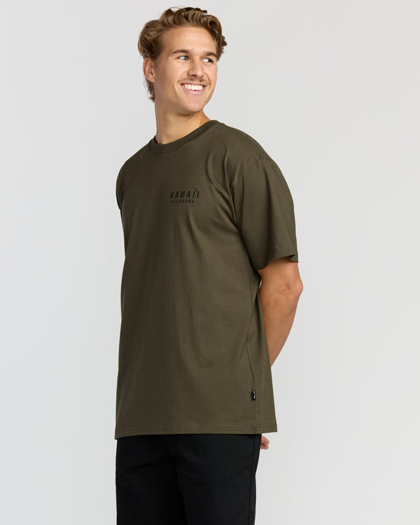 Billabong Skull Wave Hi Regular Short Sleeve T-Shirt - Military